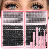 Rootoo Lash Clusters Kit with Spikes for a fluffy natural look.