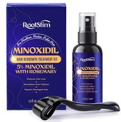 RootStim 5% Minoxidil bottle ready for scalp application.