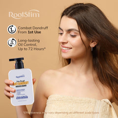 RootStim seborrheic-dermatitis-shampoo foam demonstrates gentle cleansing for sensitive scalps.