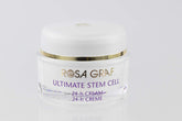 Rosa Graf Ultimate Stem Cell 24hr Cream jar showing hydrated skin and luxurious texture.