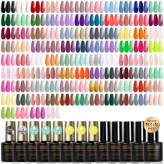 ROSALIND 100pcs gel set swatches show 92 colors for versatile looks