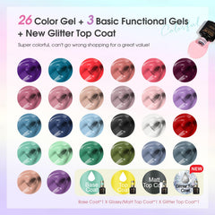 ROSALIND 26 classic colors bottles showcase versatile nail options