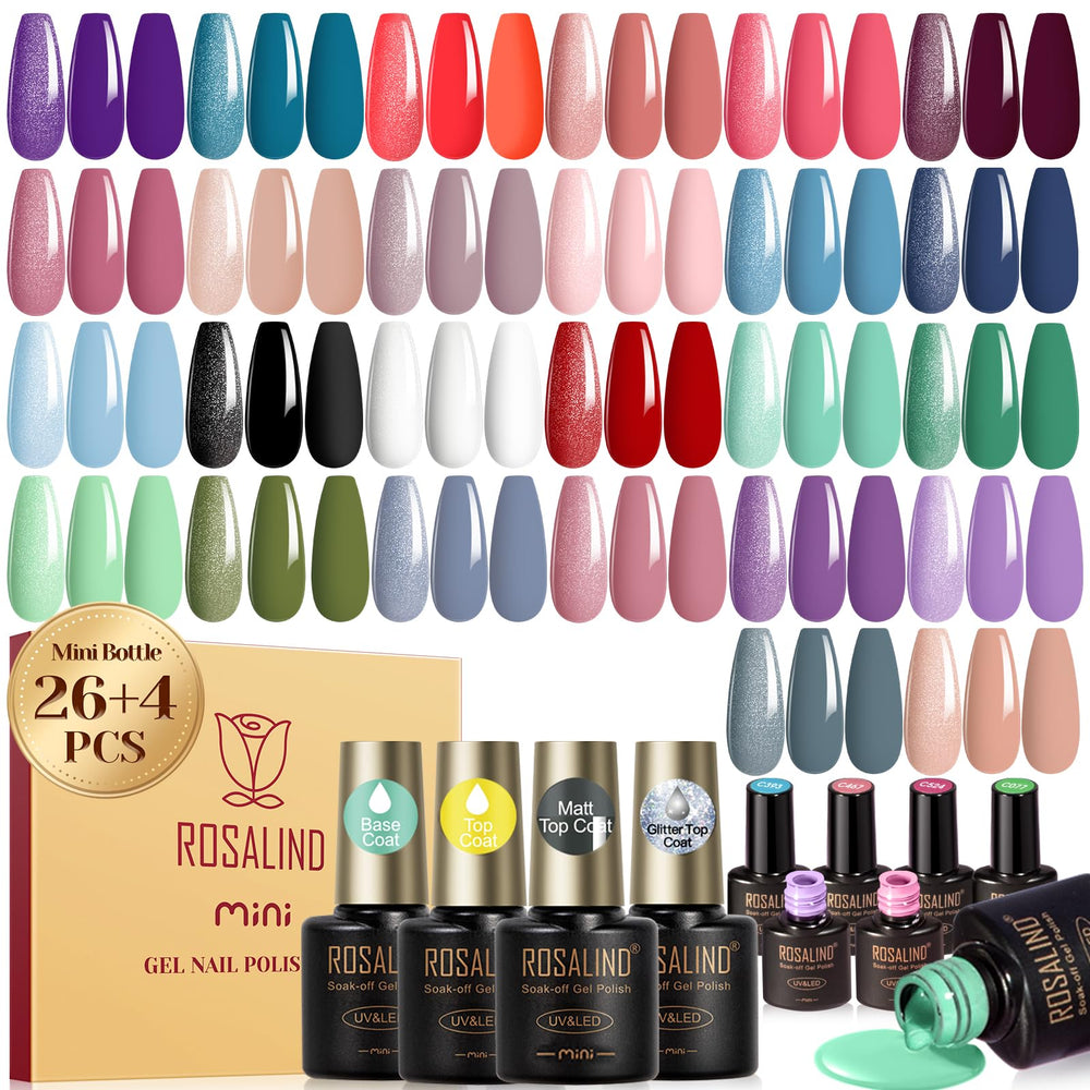 ROSALIND 30-piece gel nail polish set packaging, ideal as a gift