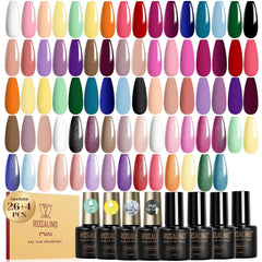 ROSALIND 30pc gel nail polish set for home manicure and DIY art