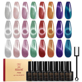 ROSALIND eight piece cateye set with magnet for dynamic diamond sparkle.