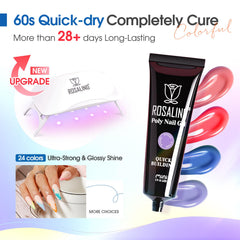 ROSALIND Base and Top Coat provide long-lasting shine.