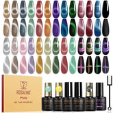 ROSALIND cat-eye gel polish swatches show rich color range and shimmer