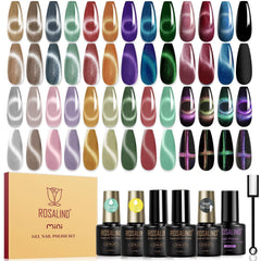 ROSALIND cat-eye gel polish swatches show rich color range and shimmer