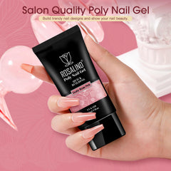 ROSALIND Encapsulation-ready poly extension gel applied for sculpted nails.