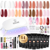 ROSALIND poly nail gel kit 14 colors enables versatile at-home manicures
