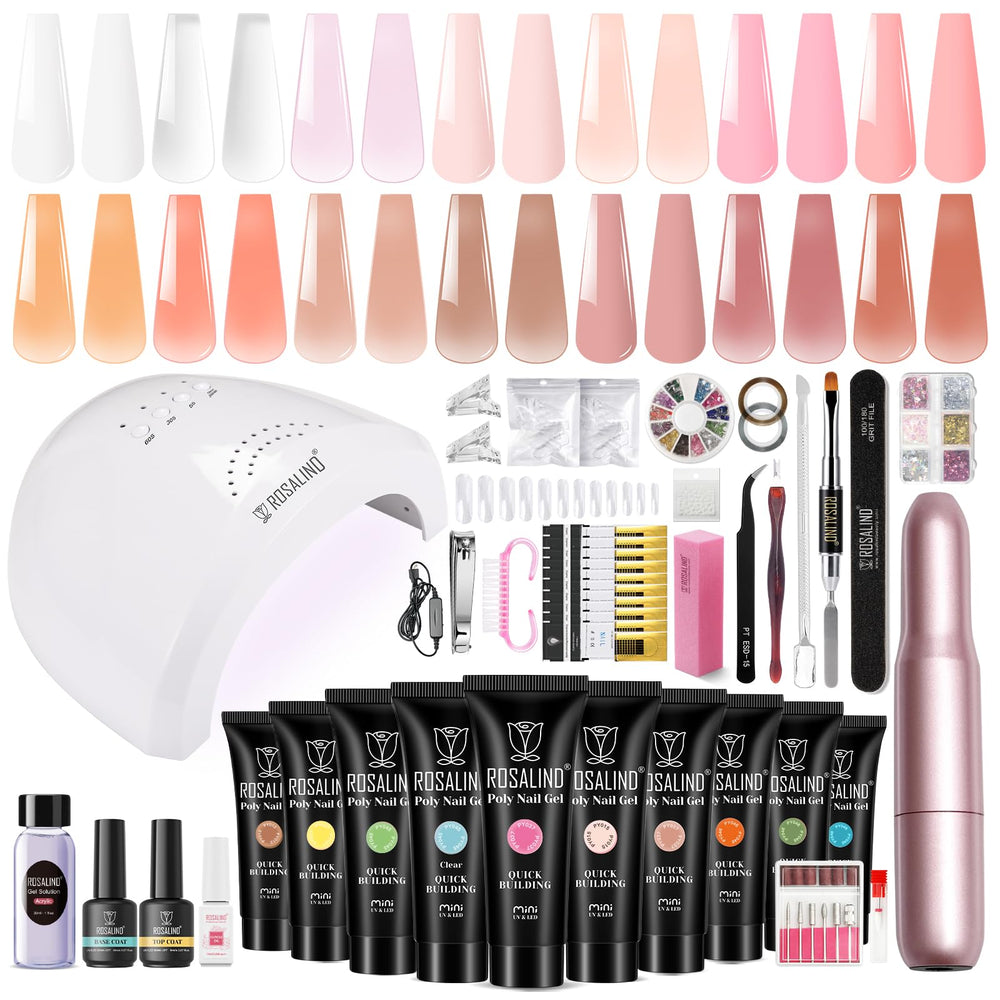 ROSALIND poly nail gel kit with 14 colors for at-home salon-quality nails
