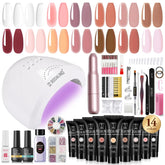ROSALIND poly nail gel kit with 14 nude-pink colors for at-home nail art