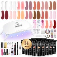 ROSALIND poly nail gel kit 14 colors enables versatile at-home manicures