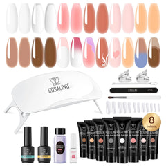 ROSALIND poly nail gel kit eight neon colors for versatile at-home manicures.
