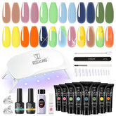 ROSALIND poly nail gel kit with mini lamp enables quick at-home manicures.