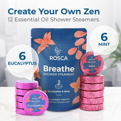 Rosca packaging scene highlighting eucalyptus mint steamers