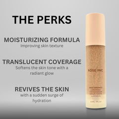 Rose Inc Skin Enhance swatches reveal medium neutral shade for balanced complexion