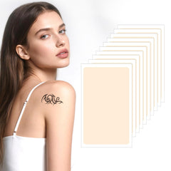 Rose Romee tattoo cover up patches blend with skin for a natural, invisible look.