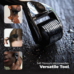 ROSELYNBOUTIQUE Derma Roller used on hair during home routine
