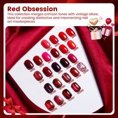 Rosiour burgundy glitter gel polish adds festive depth and shine.