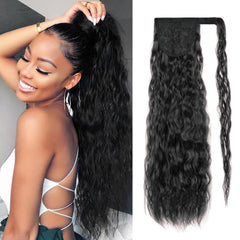 Rosmile corn wave ponytail 26in wrap shows natural shine and comfortable wear