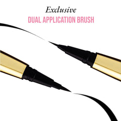 Rouge and Rogue Cat-eye look with liquid eyeliner for bold definition