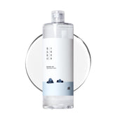 ROUND LAB 1025 Dokdo Toner packaging closeup highlights premium branding