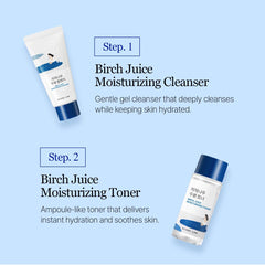 ROUND LAB Birch Juice Cream mini 20ml, barrier-supporting moisture for calm, smooth skin.
