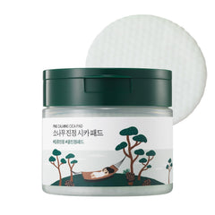 ROUND LAB Pine Calming Cica Pad used daily to soothe irritated skin.