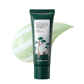 ROUND LAB Pine Cica Calming Cream Plus bottle showcases dual-texture hydration for sensitive, irritated skin.