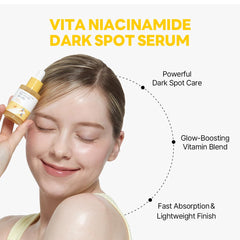 Round Lab Vita Niacinamide Serum on skin shows a non-greasy finish after application.