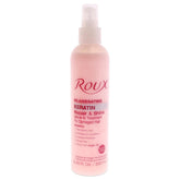 Roux Argan Oil Keratin Leave-In Bottle showcases nourishing shine and detangling power.
