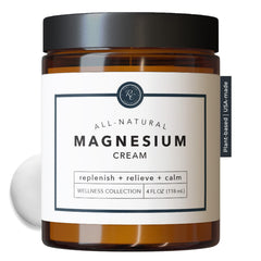 Rowe Casa Organics magnesium cream label closeup for relaxation