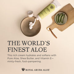 Close-up texture of Luxe Foot Cream showing deep nourishment for cracked heels.