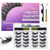 Royaomis 10-pairs cat-eye magnetic lashes packaging for quick daily glam