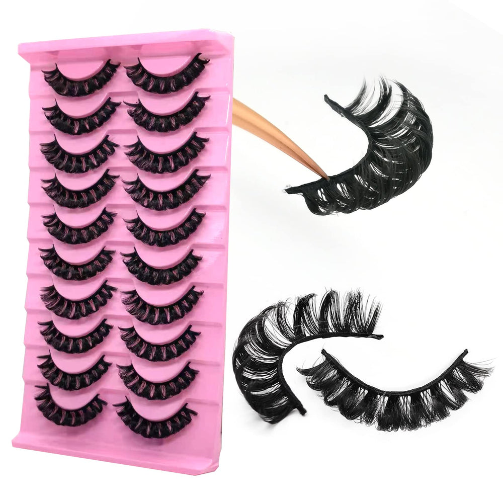 Royaomis false eyelash D Curl S06 10-pairs for a dramatic yet natural look.