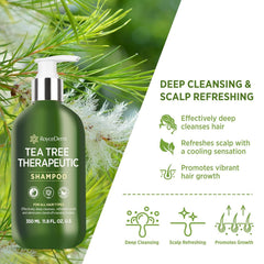Creamy lather forming on the scalp with Roycederm shampoo for cleansing and relief.