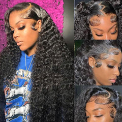 Rozilo Aomllute 30-inch deep wave wig with natural-looking hairline and fullness.
