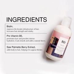 R+Co Dallas Biotin Thickening Conditioner close-up, smoothing texture