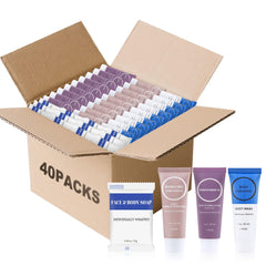 RSQAZQ travel size toiletries kit 40-pack for hotels and travelers
