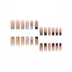 24-piece acrylic nail set ready for quick at-home fashion changes.