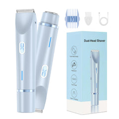 RtLvio Bikini Shaver dual-head design for precise grooming on sensitive areas.