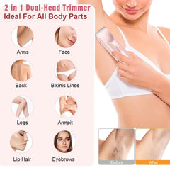RtLvio Bikini Shaver silky glow finish for smooth, glowing skin.