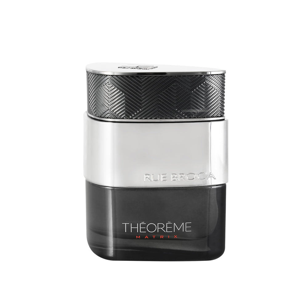 Rue Broca Theoreme Matrix bottle close-up showcasing premium design and masculine scent.