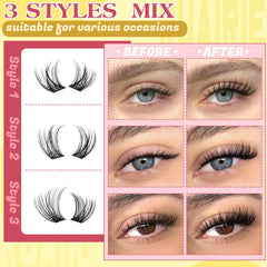 Ruairie lash clusters CD curly 10-16mm for bold, lifted drama