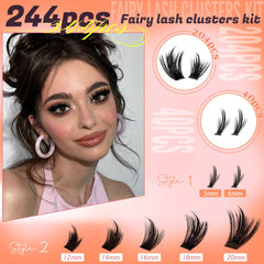 Ruairie manga lash clusters upper and lower for dramatic eye depth.