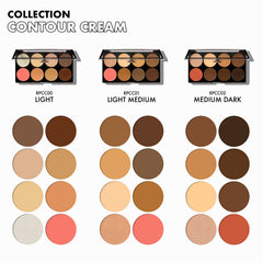 Ruby Kisses 3D Contour Artist Set medium dark swatches for depth and definition.