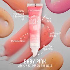Ruby Kisses Broadway Vita-Lip Clear gloss tube emphasizes versatile shine