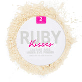 Ruby Kisses Instant Bake under-eye powder brightens for a refreshed, awake look.
