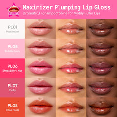 Ruby Kisses Strawberry Kiss Volumizer finish close-up highlighting natural lift.